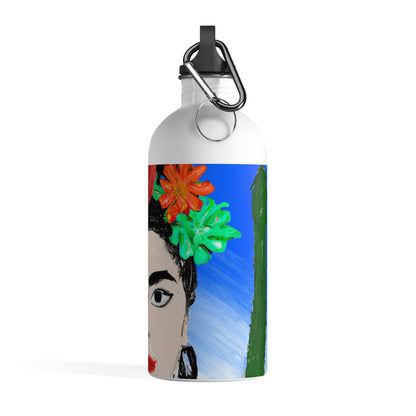 "Fiery Frida: Painting a Mexican Icon with Colorful Culture" - The Alien Stainless Steel Water Bottle