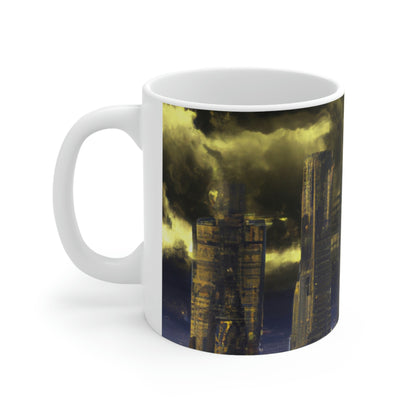 The Utopian Citadel in the Dystopian Tempest - The Alien Taza de cerámica 11 oz