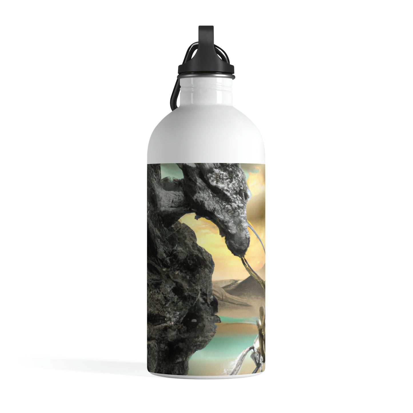 El caballero y el trono del dragón - La botella de agua de acero inoxidable alienígena