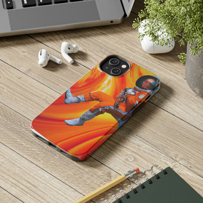 "Journeying in the Burning Orange Galaxy" - The Alien Tough Phone Cases