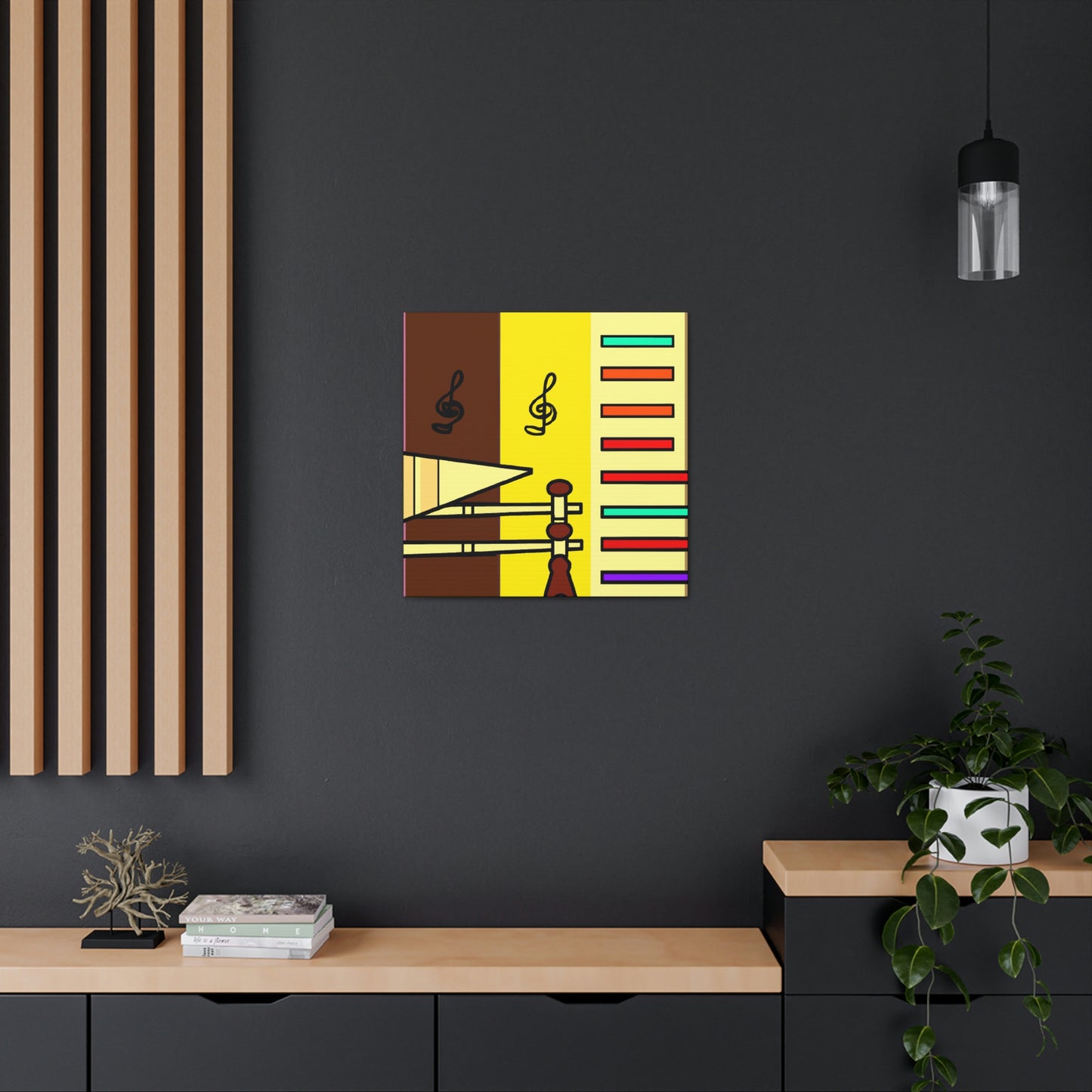 "Four Colors Tribute: Ancient Musical Artistry" - Canvas