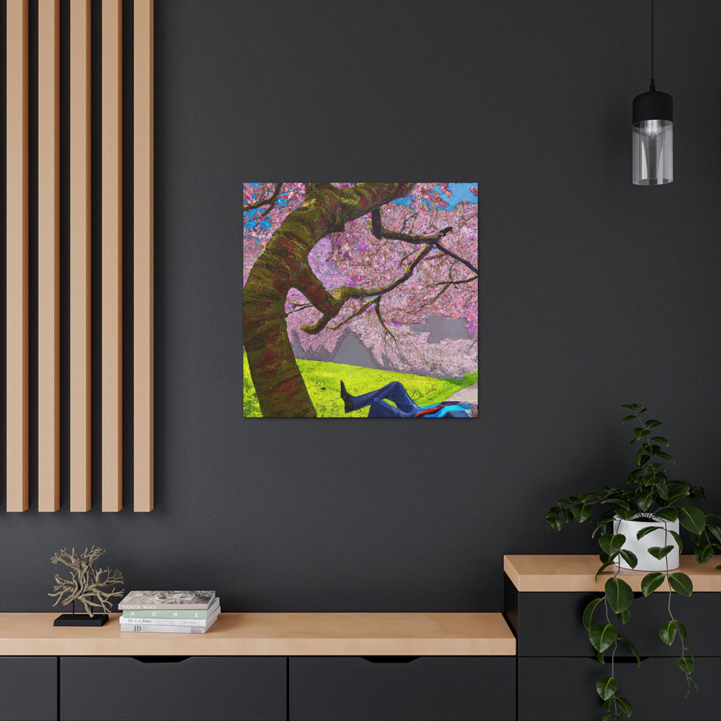 "A Moment of Calm Beneath the Cherry Blossoms" - The Alien Canva