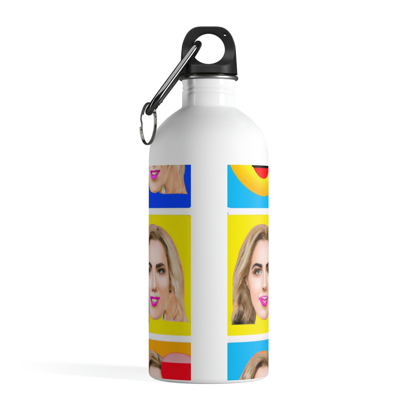 "Emoji-zing a Celebrity: A Pop Art Portrait" - The Alien Stainless Steel Water Bottle