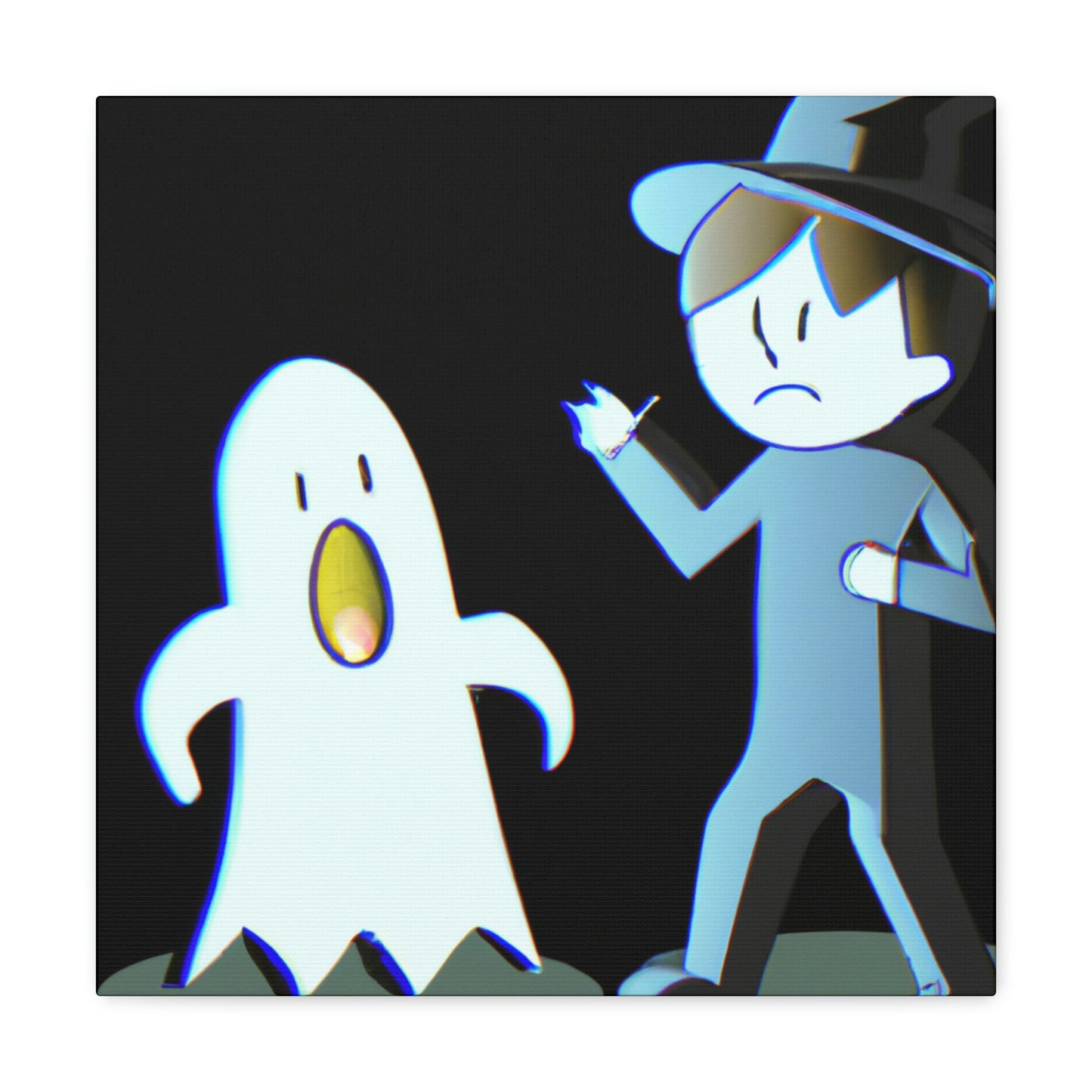 "The Odd Couple: A Shy Night Watchman and a Loud Ghost" - The Alien Canva