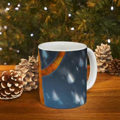 "Jubilant Jig in the Rain" - The Alien Ceramic Mug 11 oz