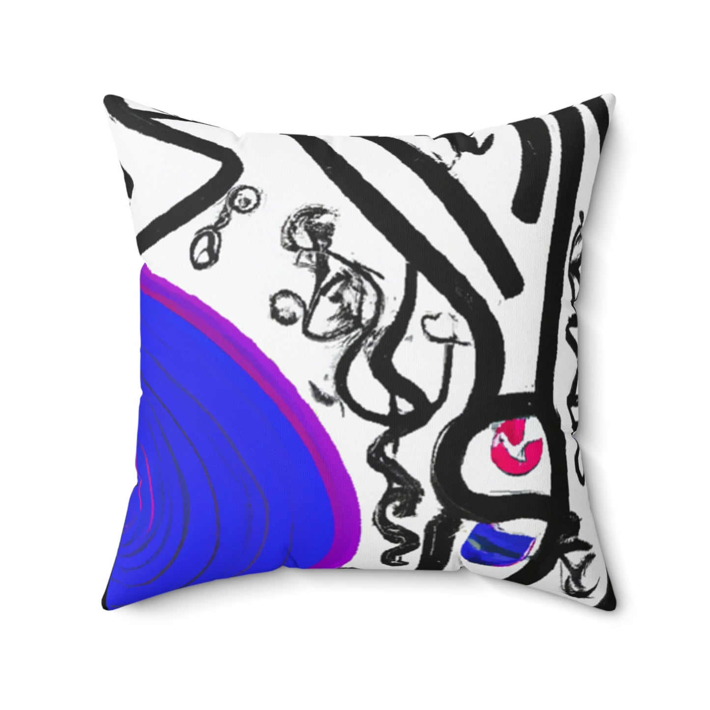 "Alone in the Park: Pondering Life's Challenges" - The Alien Square Pillow