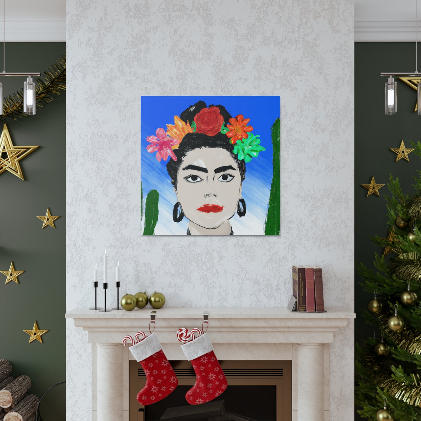 „Feurige Frida: Eine mexikanische Ikone mit farbenfroher Kultur malen“ – The Alien Canva