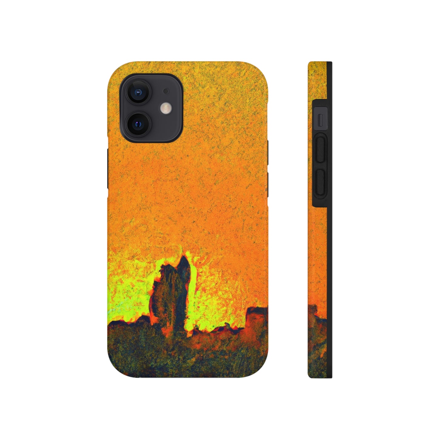 "Erleuchtet von der untergehenden Sonne: Enthüllung einer verborgenen Stadt" - The Alien Tough Phone Cases