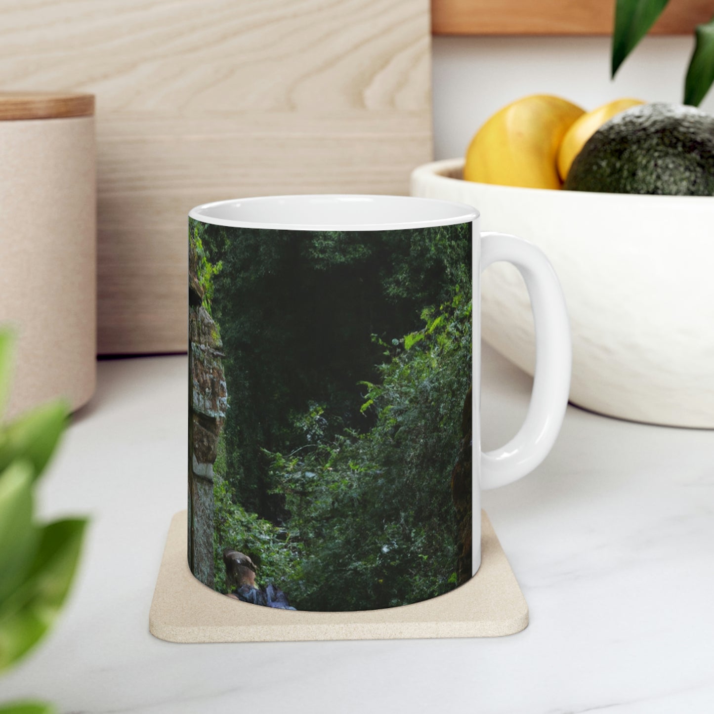 Exploring the Forgotten Temple in the Jungle - The Alien Ceramic Mug 11 oz