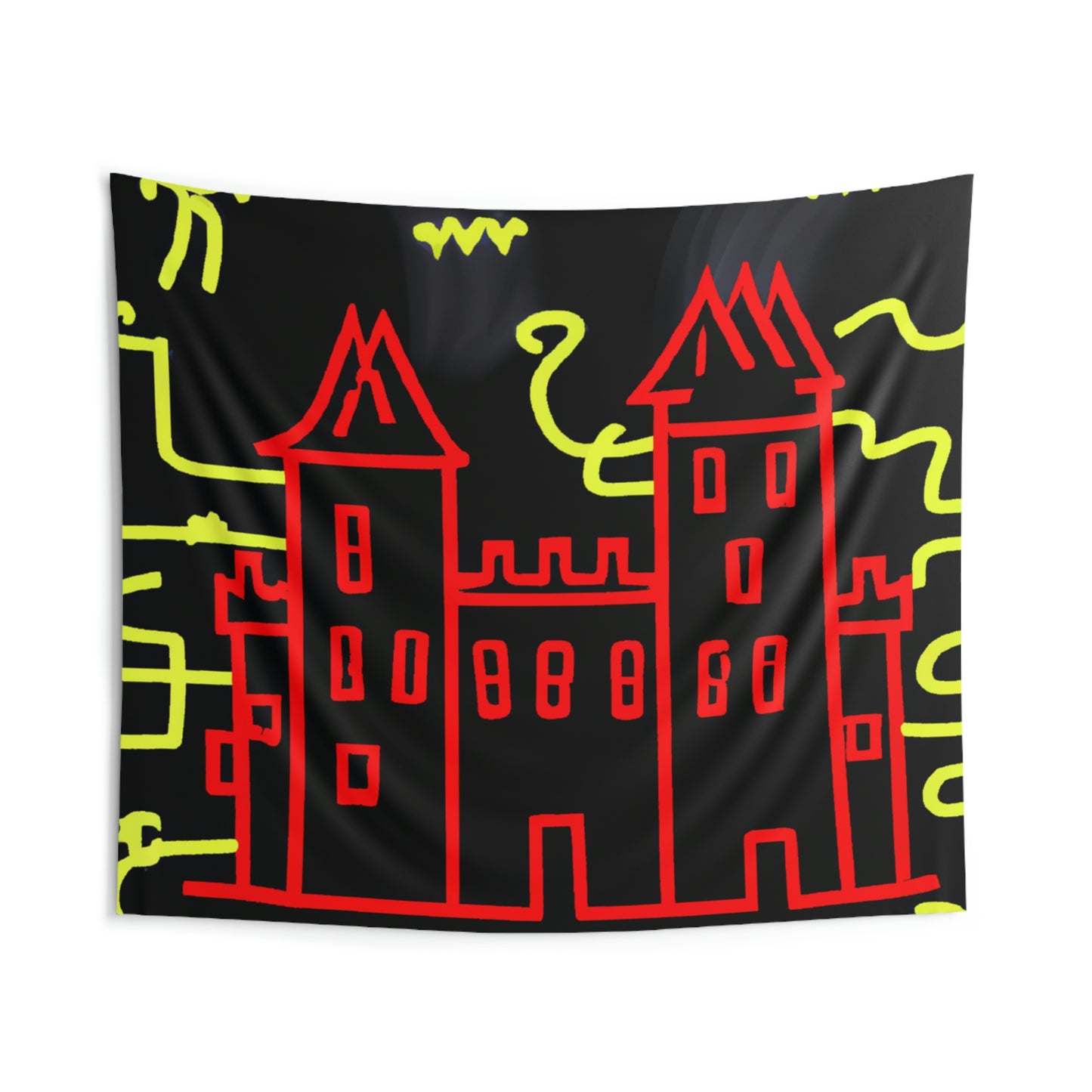 "A Haunted Shadow: The Dark Secrets of the Old Castle on a Gloomy Night" - The Alien Wall Tapestries