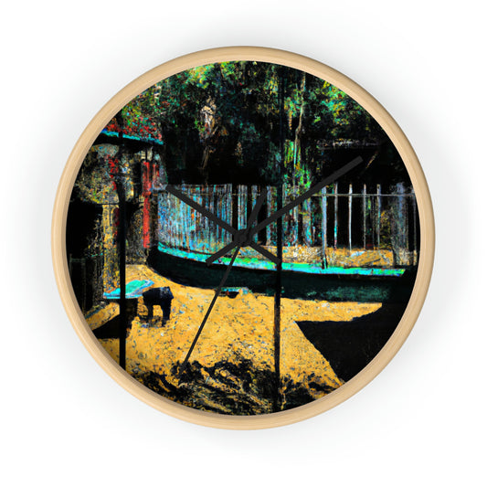 "Lost in the Shadows of Oblivion: A Journey Through the Abandoned Zoo" - The Alien Wall Clock