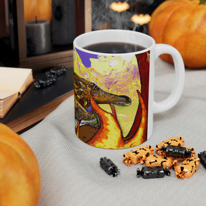 "A Slumbering Dragon in an Infernal Embrace" - The Alien Ceramic Mug 11 oz