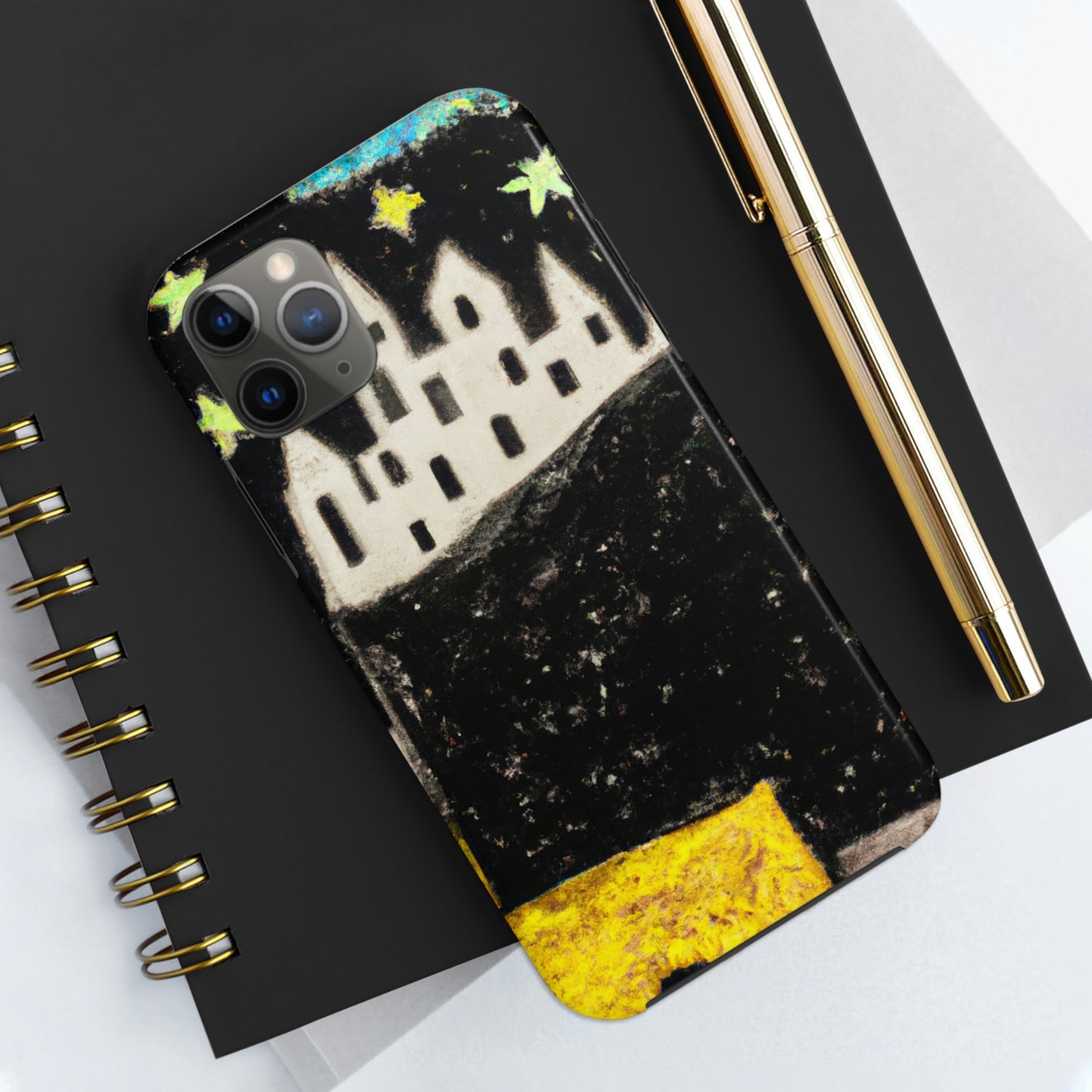 "Cosmic Oasis: Eine Reise in eine schwimmende Stadt inmitten des Sternenmeers" - Die Alien Tough Phone Cases