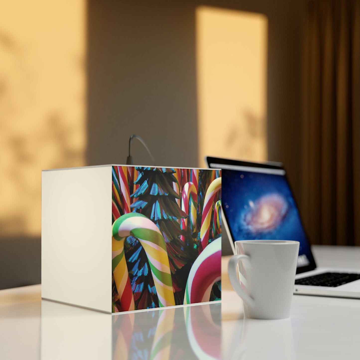 "Candy Cane Wonderland" - Die Alien Light Cube Lampe