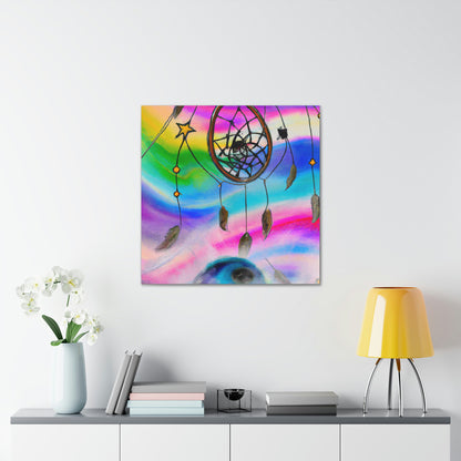 "A Galaxy of Dreams: A Colorful Dreamcatcher Captures Falling Stardust" - The Alien Canva