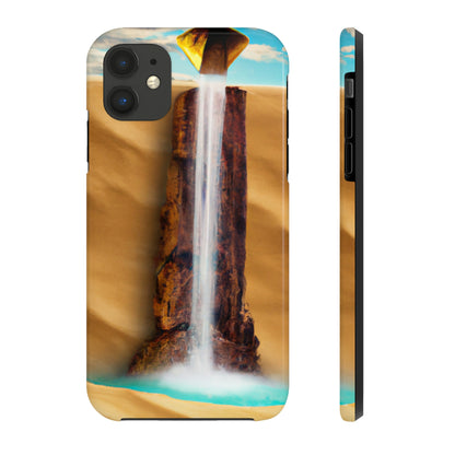 "Einsamer Wasserfall in einer trostlosen Wüste" - Die Alien Tough Phone Cases