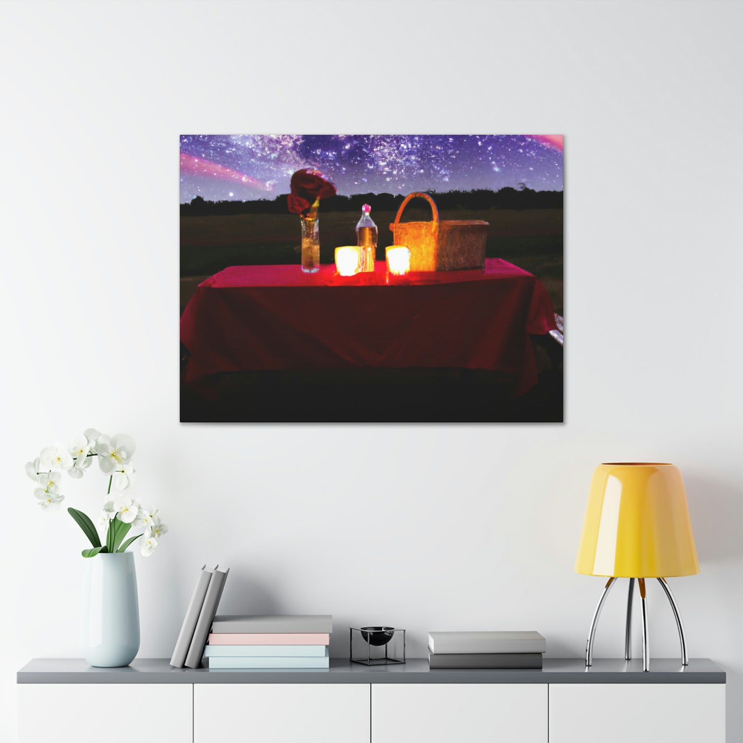 "Nighttime Enchantment: A Romantic Picnic Under the Stars" - The Alien Canva