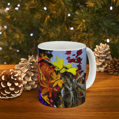 "Autumn Scarecrow Blues" - The Alien Ceramic Mug 11 oz