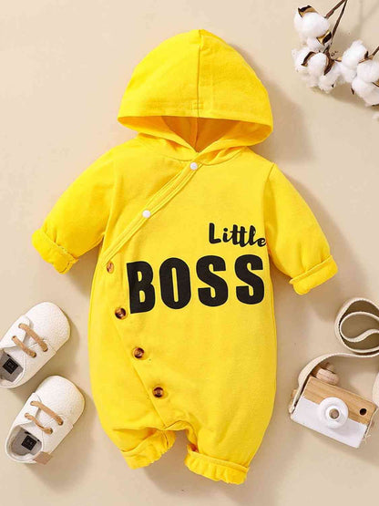 Bebé Mono con capucha y estampado gráfico de LITTLE BOSS