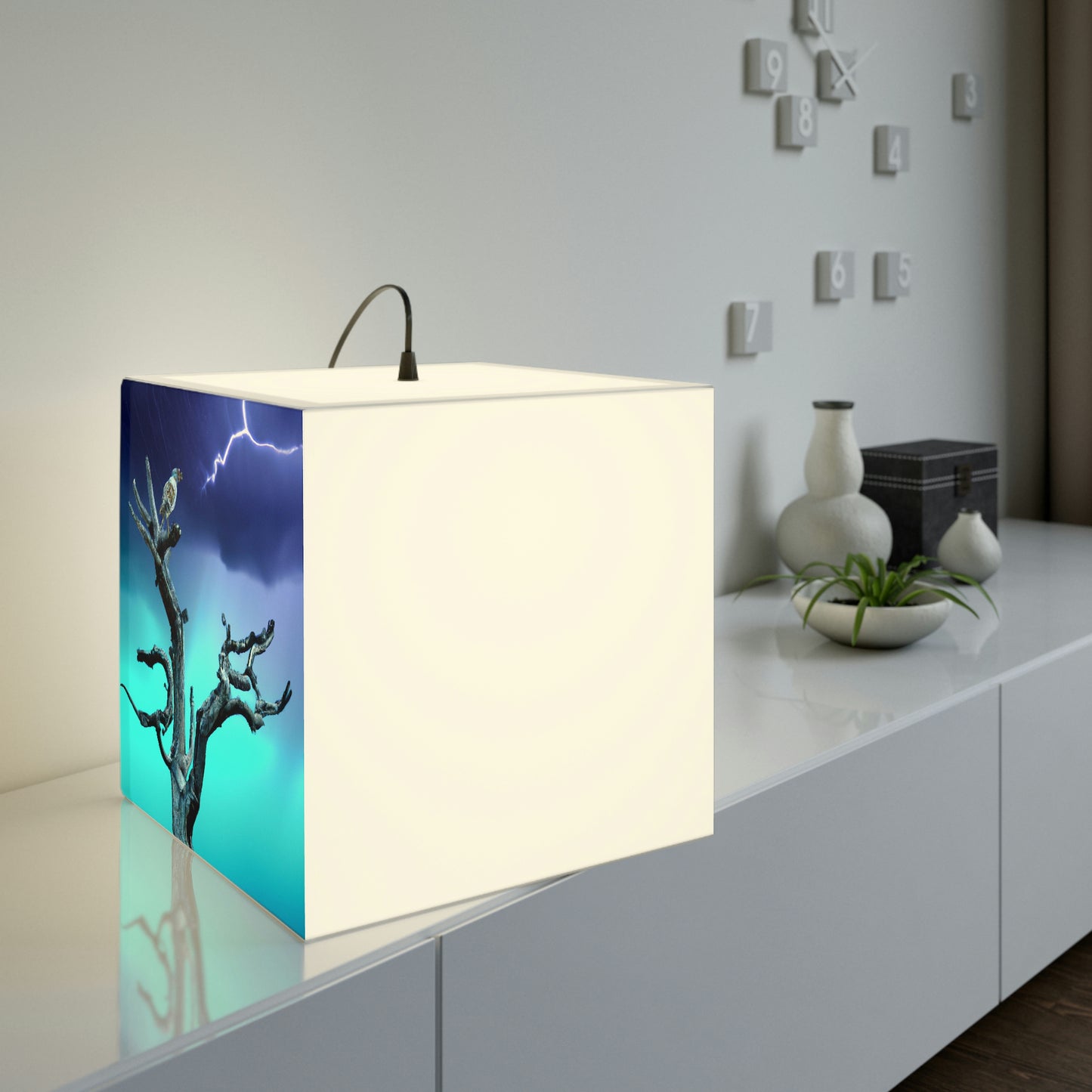 "Alone Against the Storm" - The Alien Light Cube Lamp