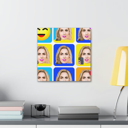 „Eine Berühmtheit mit einem Emoji versehen: Ein Pop-Art-Porträt“ – The Alien Canva