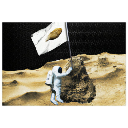 "Reclamando espacio: la plantación de la bandera del asteroide del astronauta" - El rompecabezas alienígena