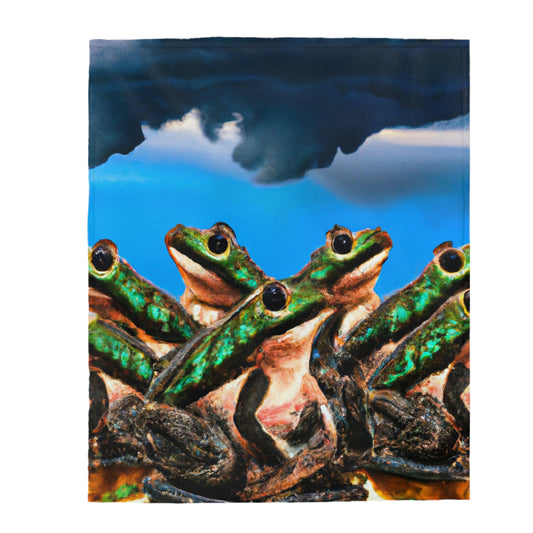 "A Frog Chorus in the Thunderstorm" - The Alien Velveteen Plush Blanket