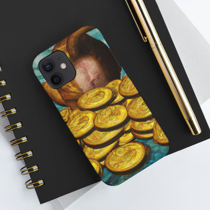 "Feline Fortune in a Foliage of Finances" - Die Alien Tough Phone Cases