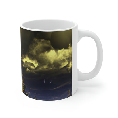 The Utopian Citadel in the Dystopian Tempest - The Alien Ceramic Mug 11 oz