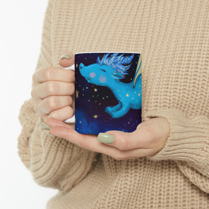 "Drifting Among the Stars: The Story of a Baby Dragon" - Taza de cerámica The Alien 11 oz