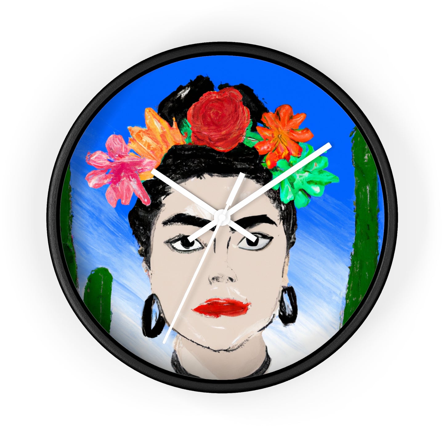 "Frida Ardiente: Pintando un ícono mexicano con cultura colorida" - The Alien Wall Clock