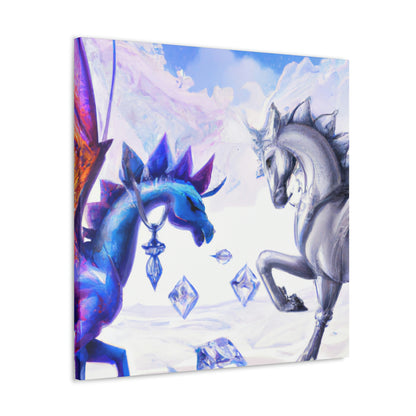 "The Crystal War: Dragon vs Pegasus" - The Alien Canva