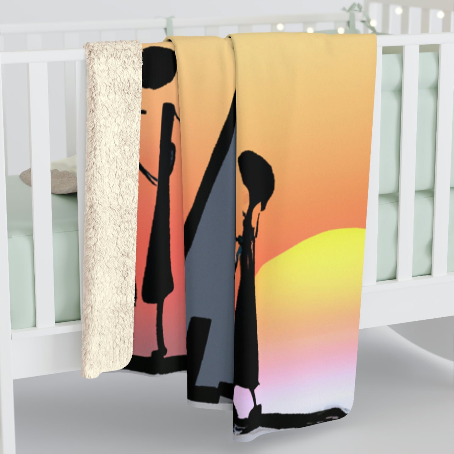 "Forgotten in the Sunset" - The Alien Sherpa Fleece Blanket