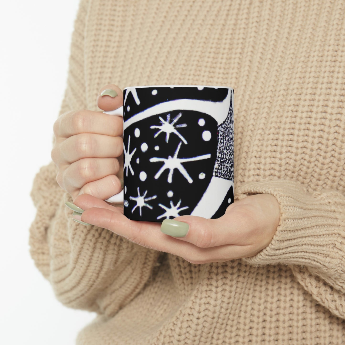 "Dancing Among the Galactic Light" - The Alien Ceramic Mug 11 oz