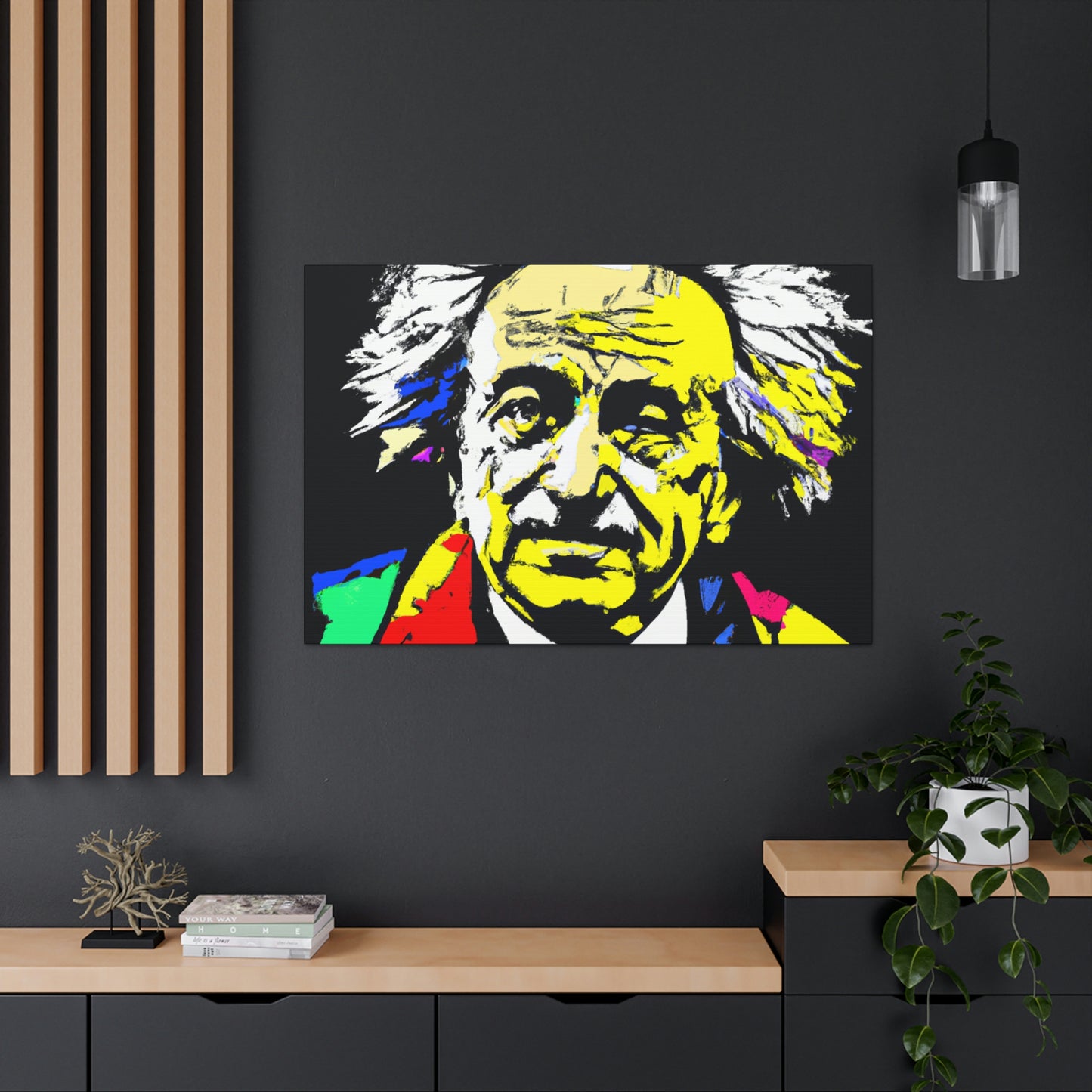 "Albert Einstein: A Pop Art Portrait" - The Alien Canva