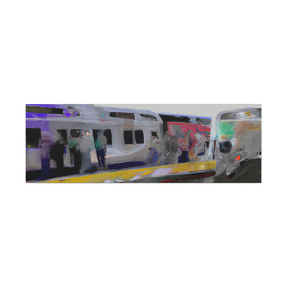 "Harboring the Hustle: Capturing the Vibrancy of the Train Station" - Canvas