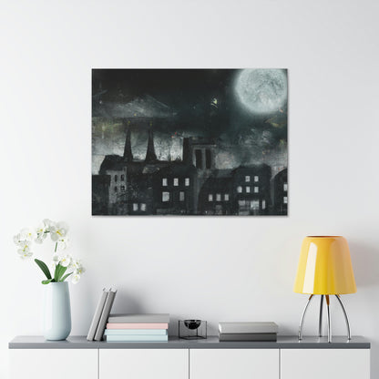 "Luminous Nocturne: A City Lit By Moonlight" - The Alien Canva