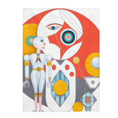 Robots and Us: A Journey Into Utopian Futures - The Alien Velveteen Plush Blanket