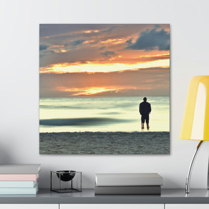 Sunset Solitude Art by [Artist Name] - Canvas