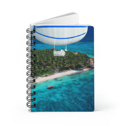 "Exploring Mystery Island by Airship" - Das Alien Spiral Bound Journal