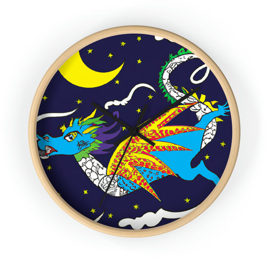 "Vuelo de medianoche del dragón" - El reloj de pared alienígena