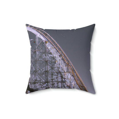 "Starstruck Rollercoaster" - The Alien Square Pillow