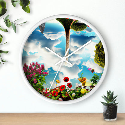 Rainbow Sky Garden - The Alien Wall Clock