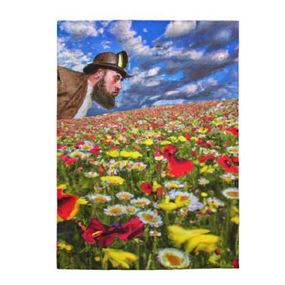 "A Blissful Tour of Floral Splendor" - The Alien Velveteen Plush Blanket