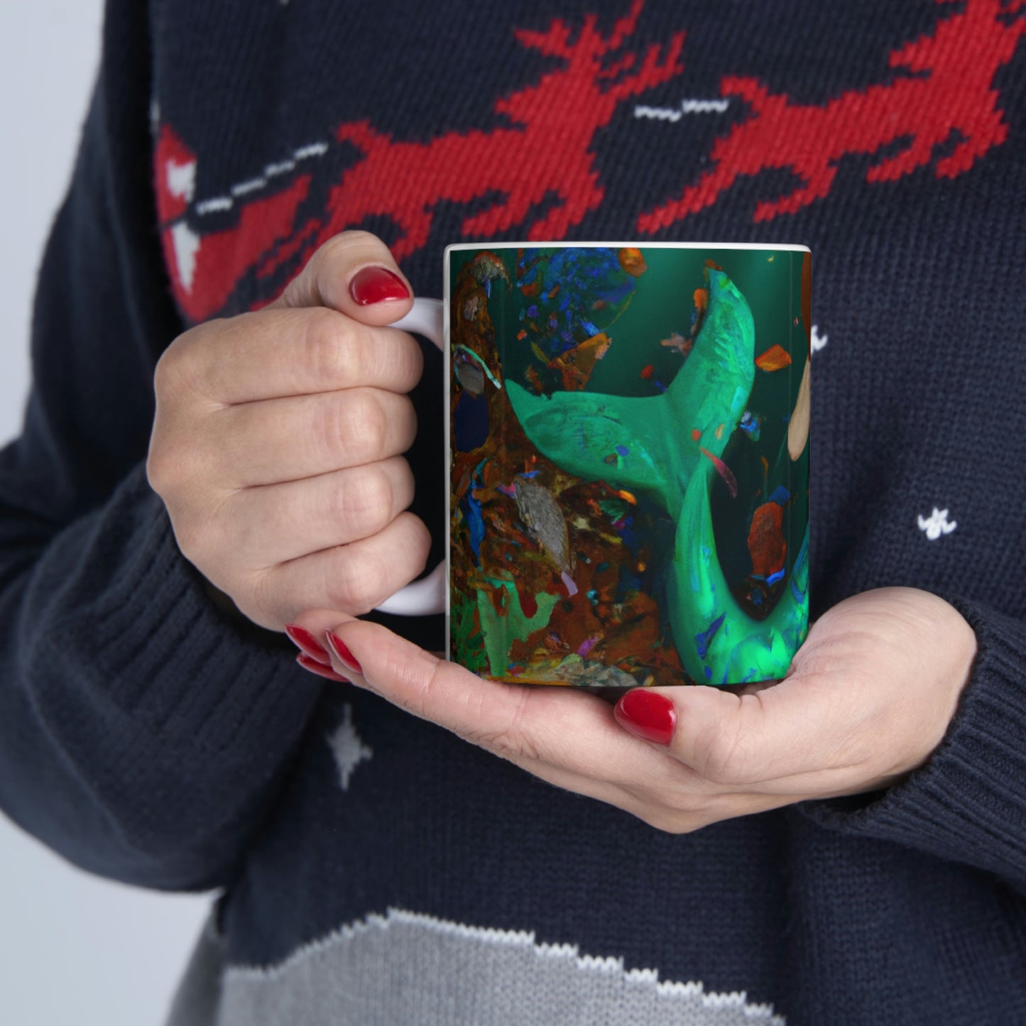 Aquatic Splendor - The Alien Ceramic Mug 11 oz