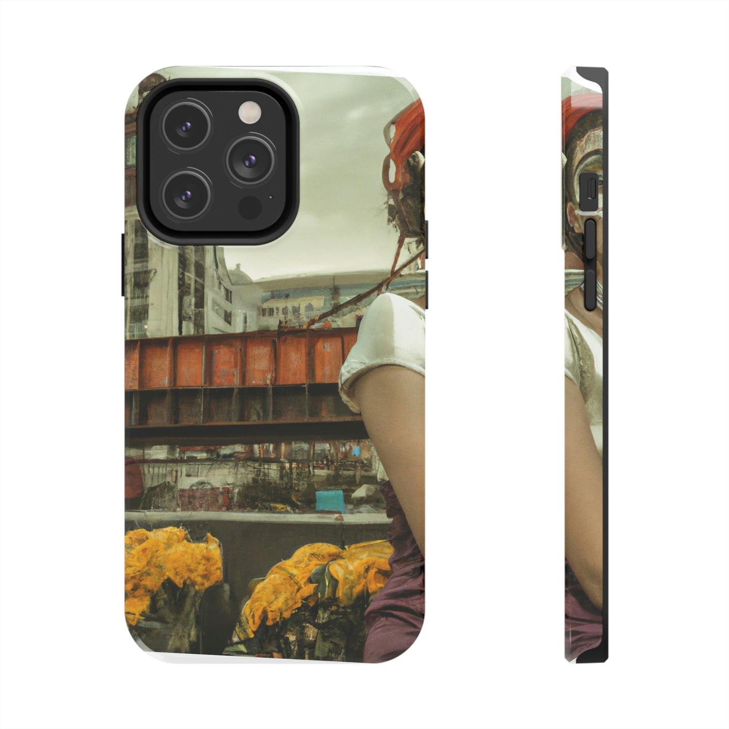 "ChronoTown: Where Time Stands Still" - The Alien Tough Phone Cases