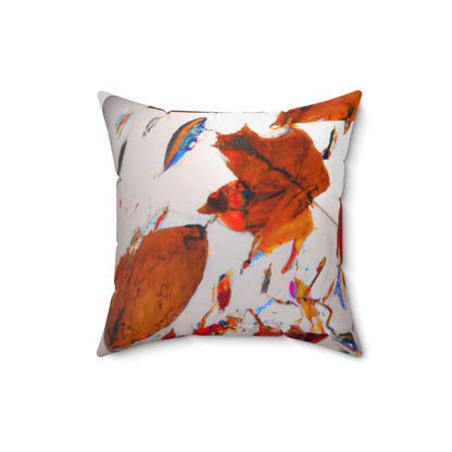 "Herbst in einer Glaskugel" - Das Alien Square Pillow