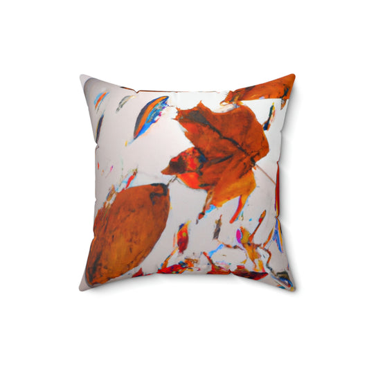 "Herbst in einer Glaskugel" - Das Alien Square Pillow