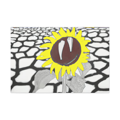 "Un girasol que se marchita en un campo reseco" - The Alien Canva