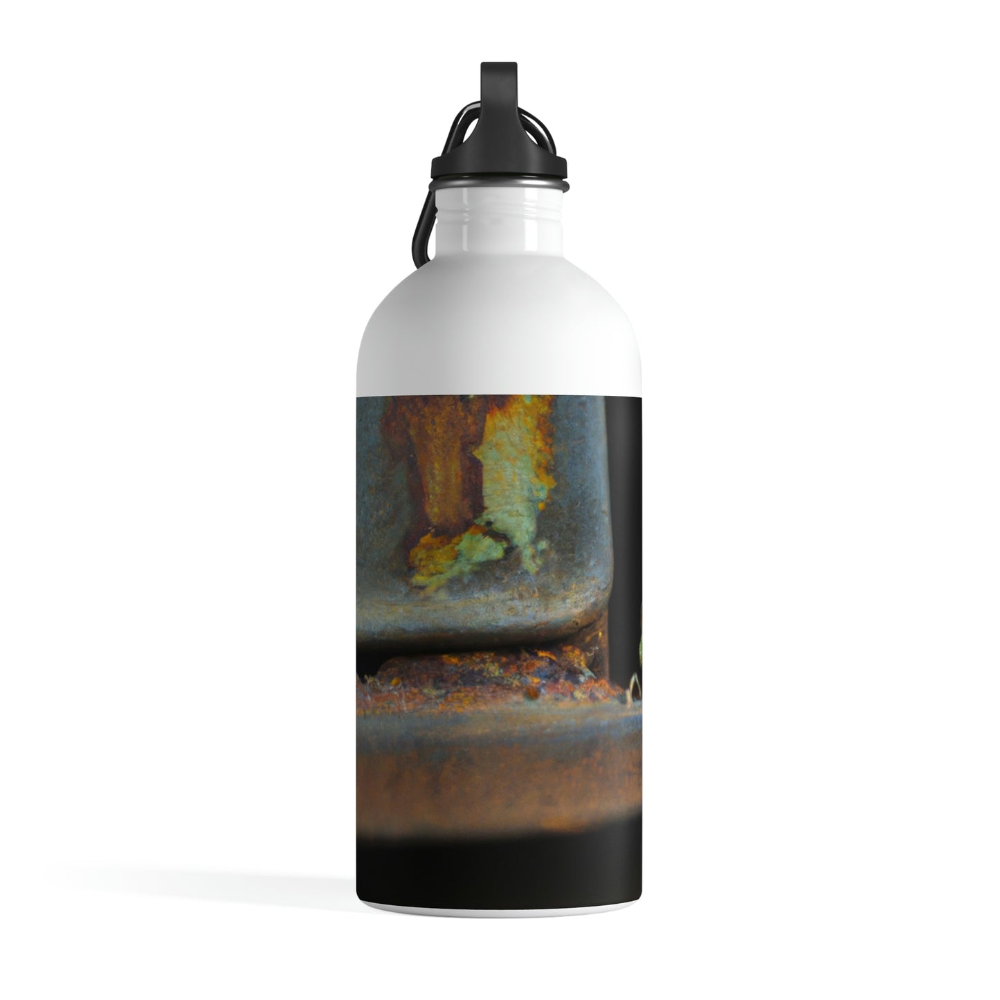 "A Tad Too Far: The Tale of a Train-Stuck Frog." - The Alien Stainless Steel Water Bottle